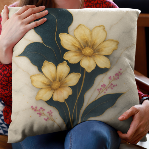 Poszewka | Kwiaty Marmur 5