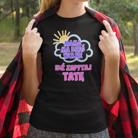 T-shirt lady DTG MAMA MA WOLNE