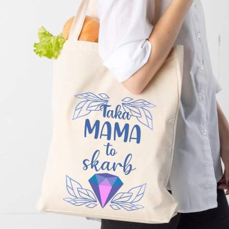 Torba bawełniana ecri Taka mama to skarb