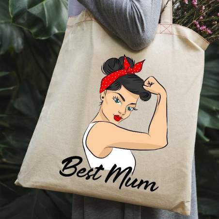 Torba bawełniana Best mom stronger