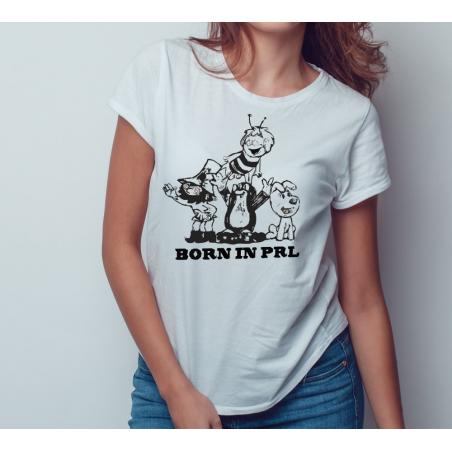 T-shirt lady slim DTG Born In PRL black [OUTLET 2]