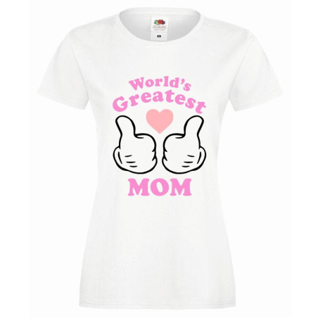 T-shirt lady slim DTG GREATEST MOM