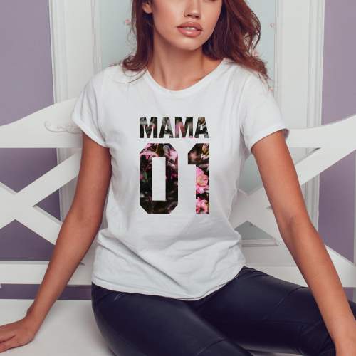 T-shirt lady slim DTG MAMA 01