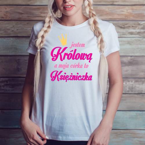 T-shirt lady DTG KRÓLOWA &...