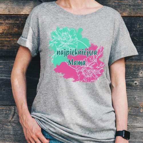 T-shirt lady szary...