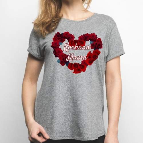 T-shirt lady szary kochana...