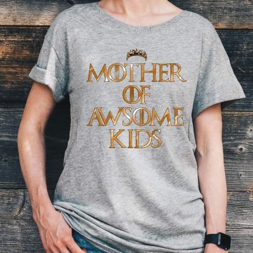 T-shirt lady szary mother...