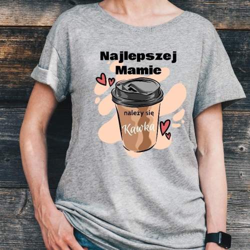 T-shirt lady szary...