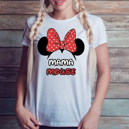 T-shirt lady Mama mouse