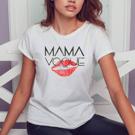 T-shirt lady slim DTG MAMA KISS kolor