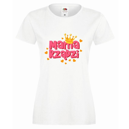 T-shirt lady slim DTG MAMA RZĄDZI