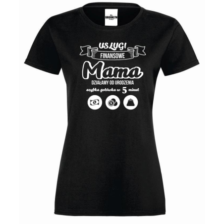T-shirt lady Usługi finansowe mama