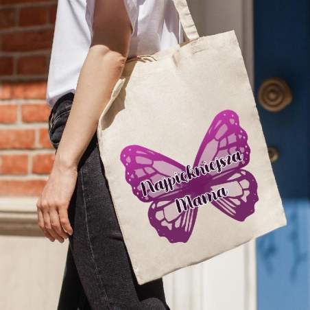 Torba bawełniana Najpiękniejsza mama motyl