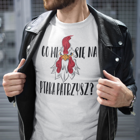 T-shirt oversize DTG Co mi się na ptaka patrzysz