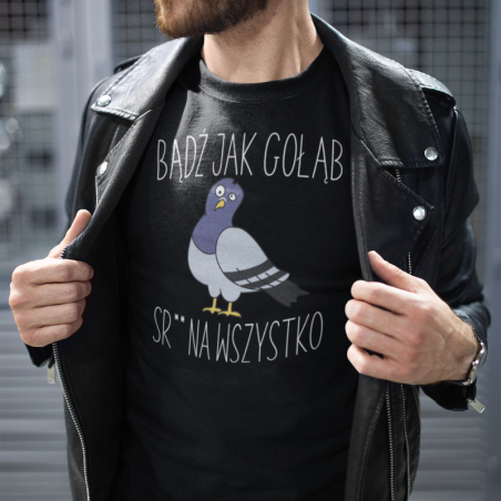 T-shirt oversize DTG bądź jak gołąb