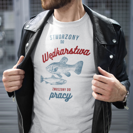 T-shirt oversize DTG Stworzony do wędkarstwa 2