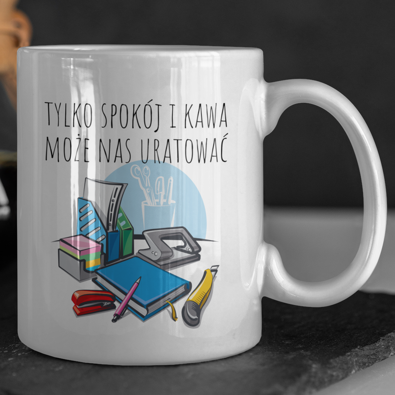 Kubek |  Tylko spokój i kawa może nas uratować 2 [OUTLET 2]