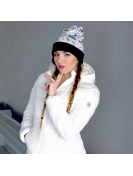 Czapka beanie black druk GEOMETRIC PATTERN