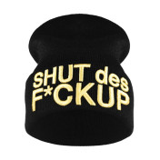 krasnal haft 3D SHUT /czarna+złoty/