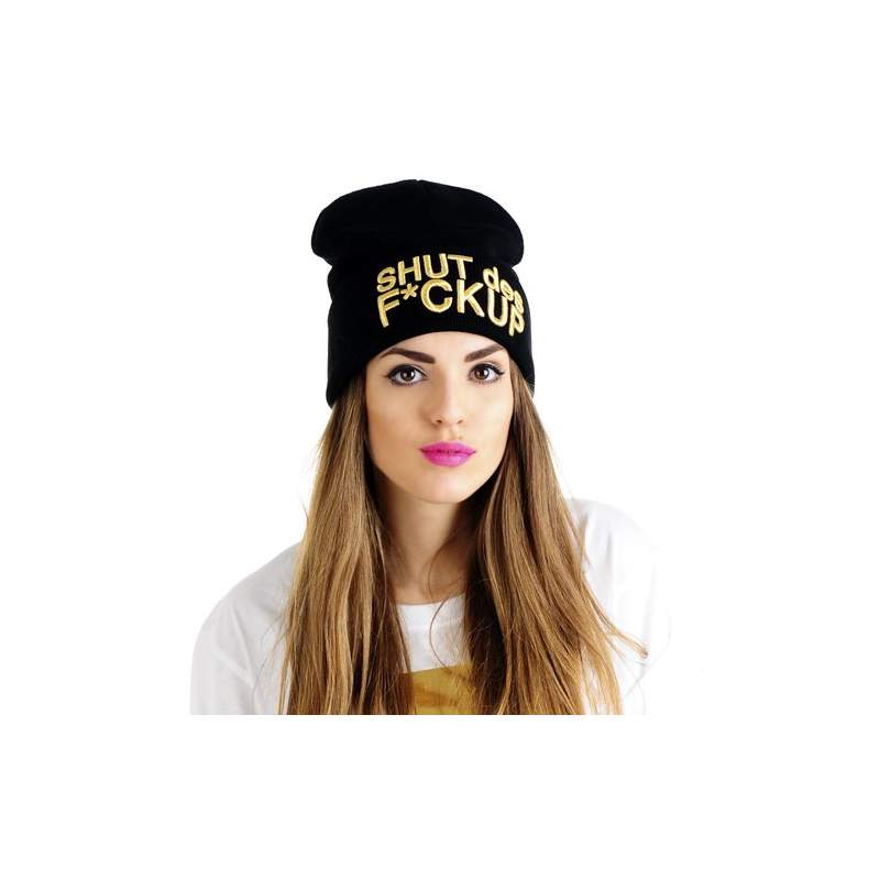 krasnal haft 3D SHUT /czarna+złoty/