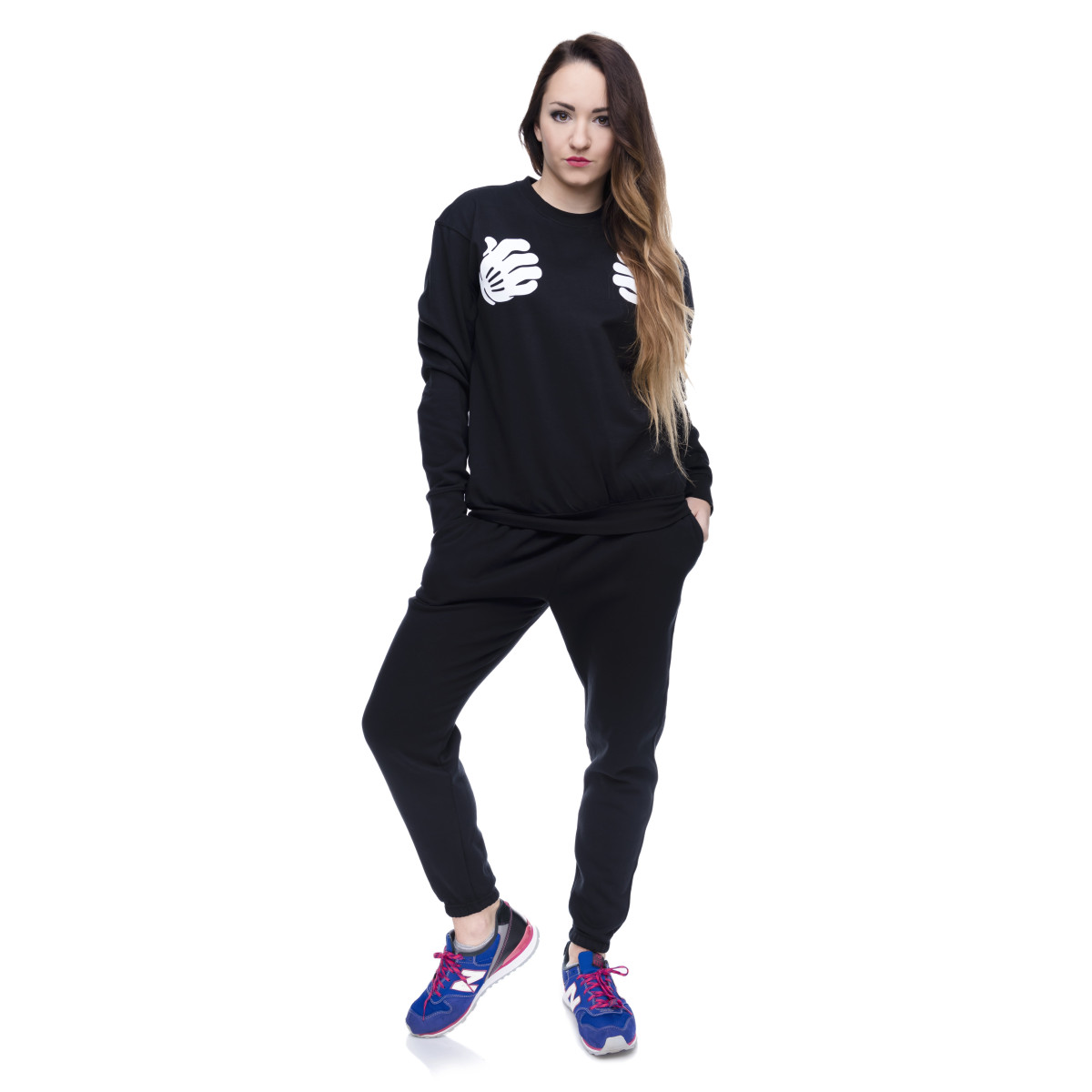 bluza oversize ADDICTED WEED  /czarna /