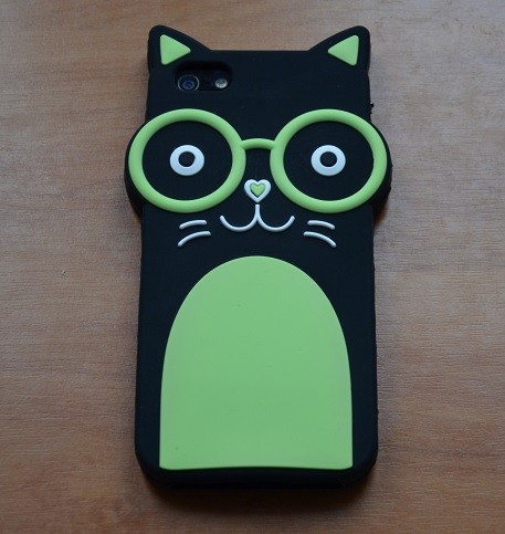 Etui iPhone 5G/5S GLASS CAT GREEN
