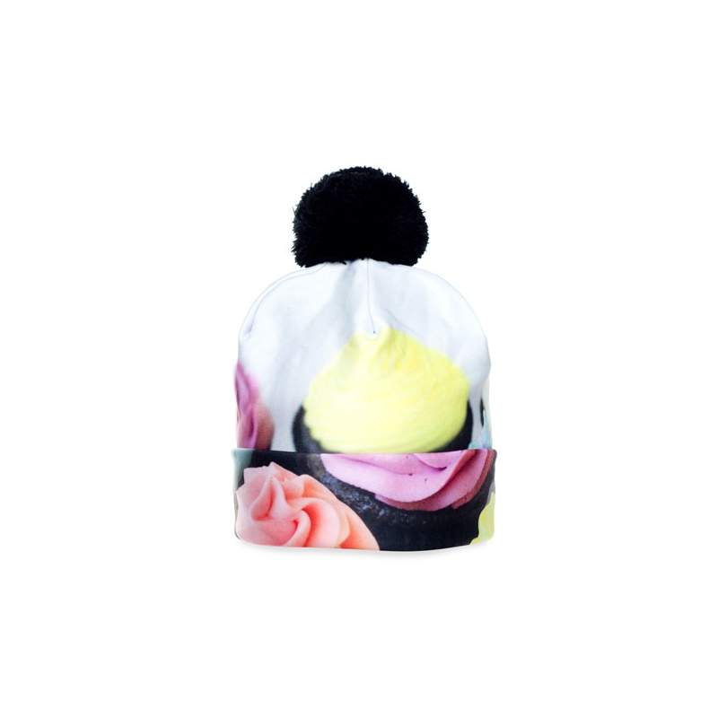 CZAPKA pompon FULLPRINT GALAXY MUFFIN