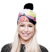 CZAPKA pompon FULLPRINT GALAXY MUFFIN