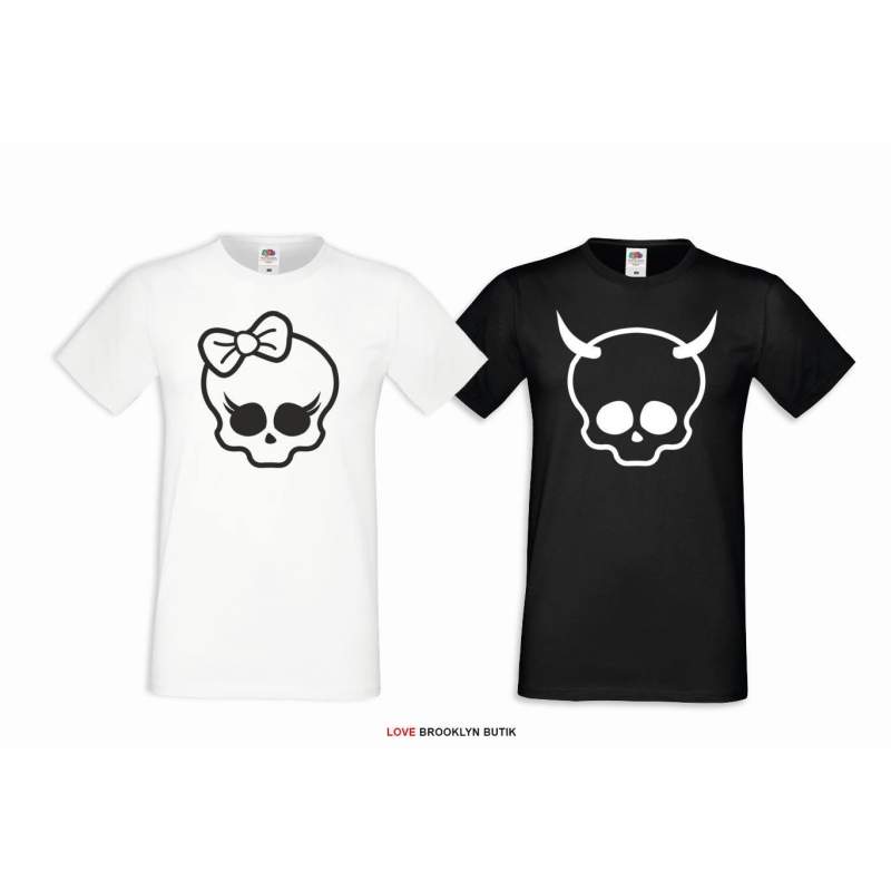 T-shirt DLA PAR 2 SZT SKULLS COUPLE