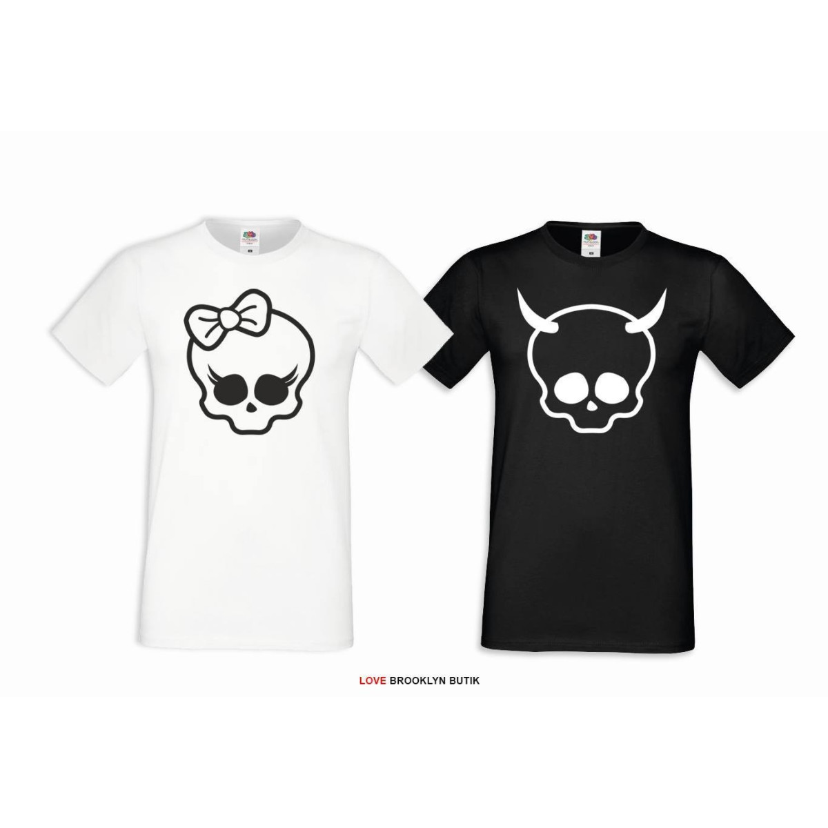 T-shirt DLA PAR 2 SZT SKULLS COUPLE