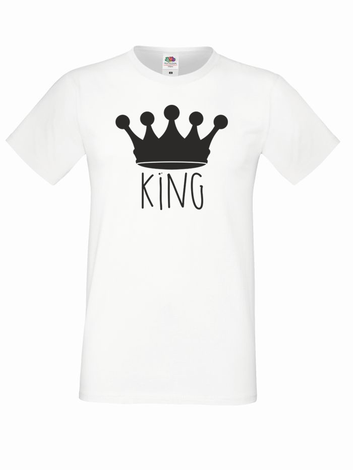 T-shirt oversize KING KORONA 2 S biały
