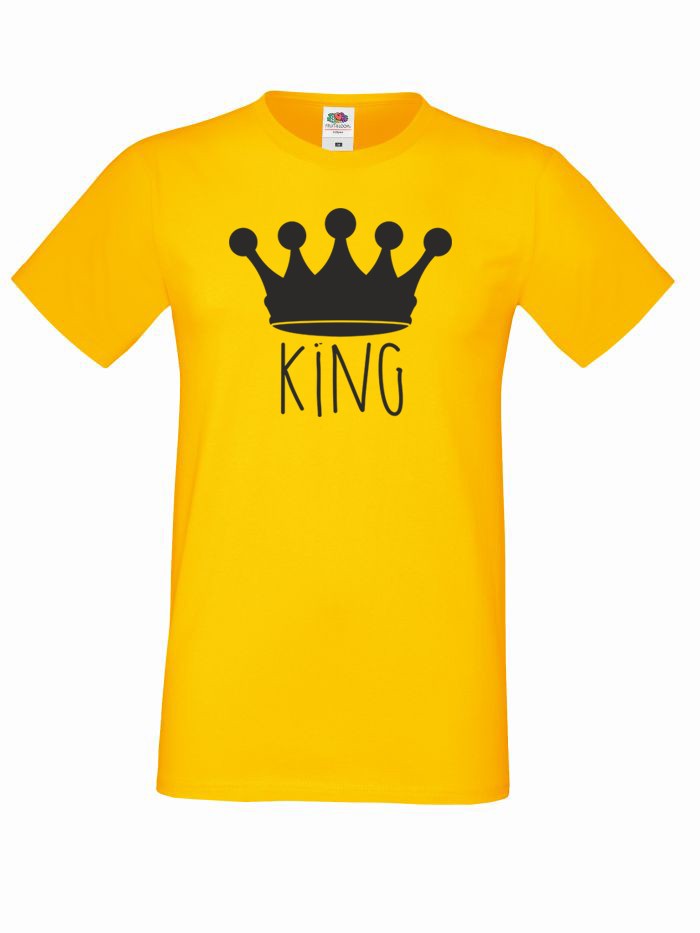 T-shirt oversize KING KORONA 2 XL żółty