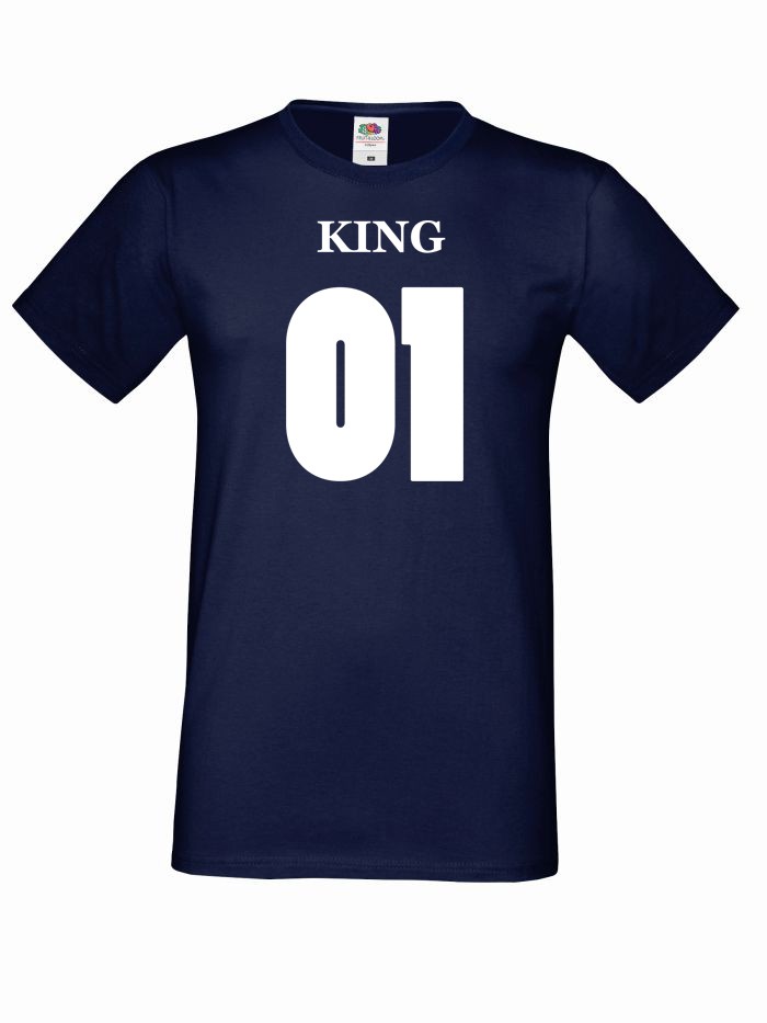 T-shirt oversize KING 01 L granatowy