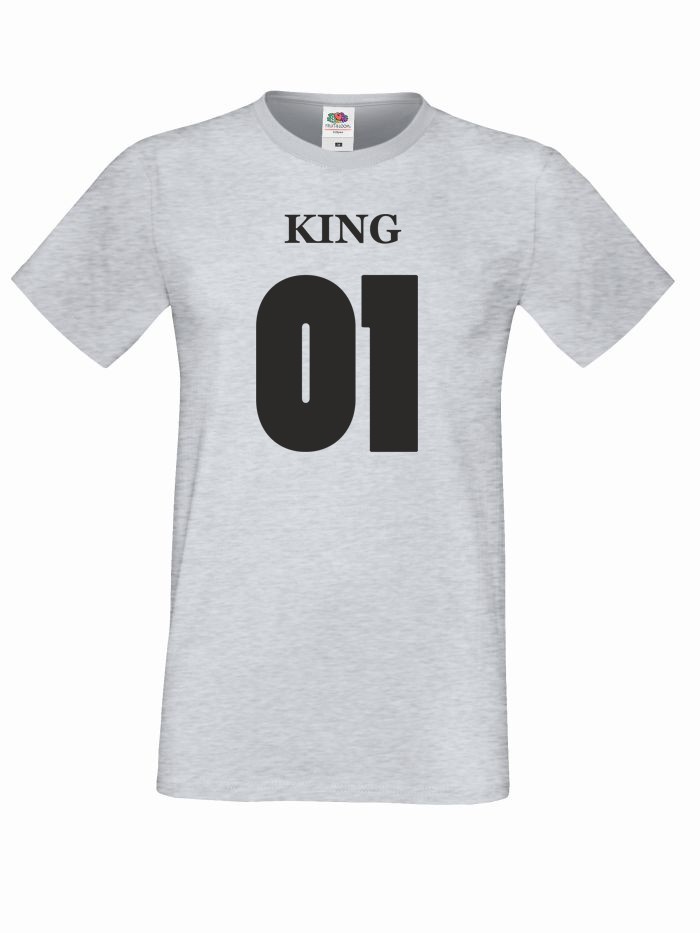 T-shirt oversize KING 01 M szary