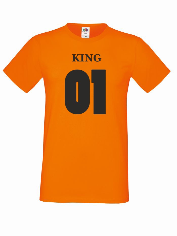 T-shirt oversize KING 01 S pomarańczowy