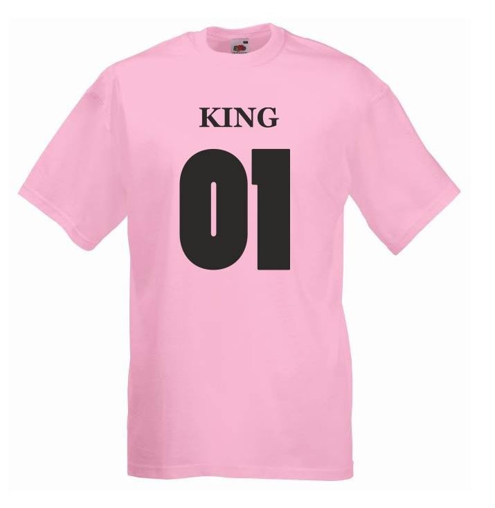 T-shirt oversize KING 01 L jasny róż