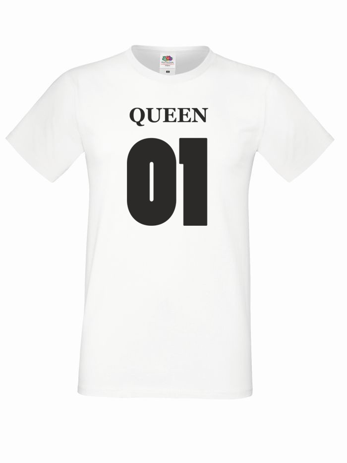 T-shirt oversize QUEEN 01 L biały