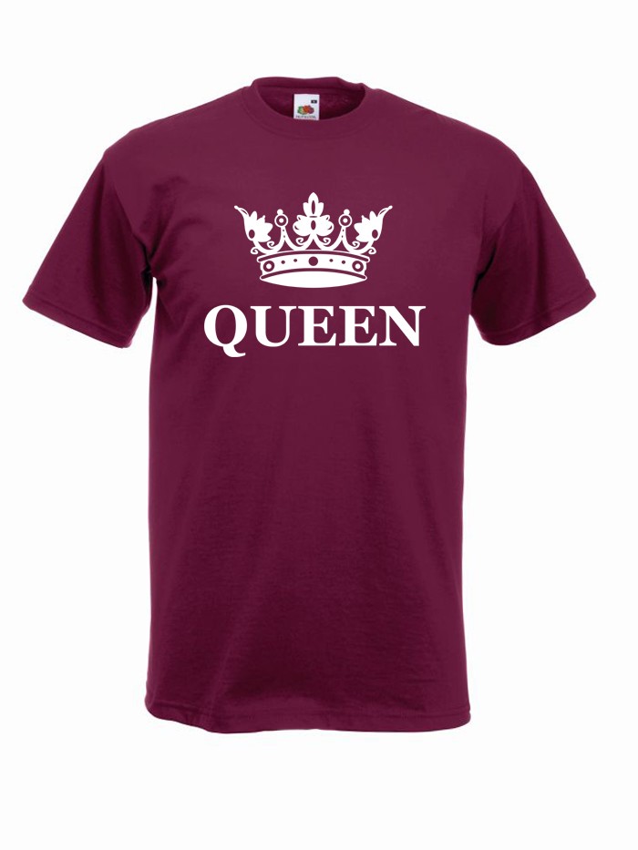 T-shirt oversize QUEEN KORONA XL burgund