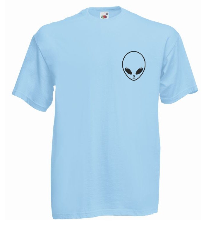 T-shirt oversize ALIEN M błękitny