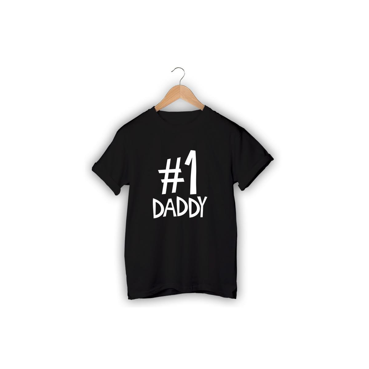 T-shirt oversize DADDY 1 /czarny/