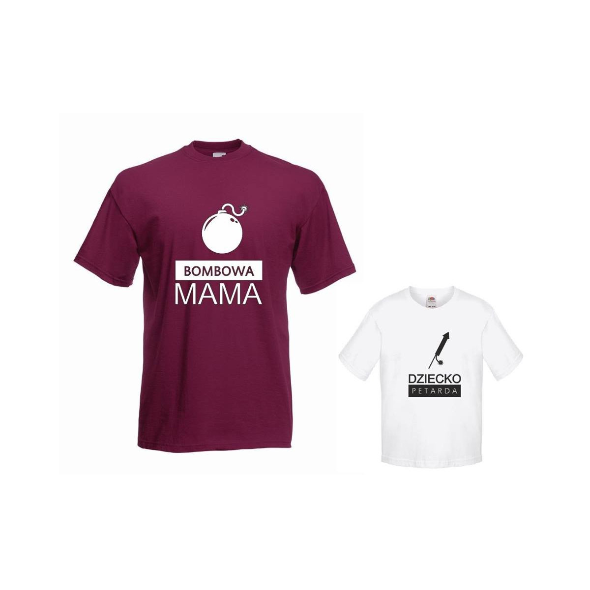 t-shirty dla mamy i córki BOMBOWA, PETARDA