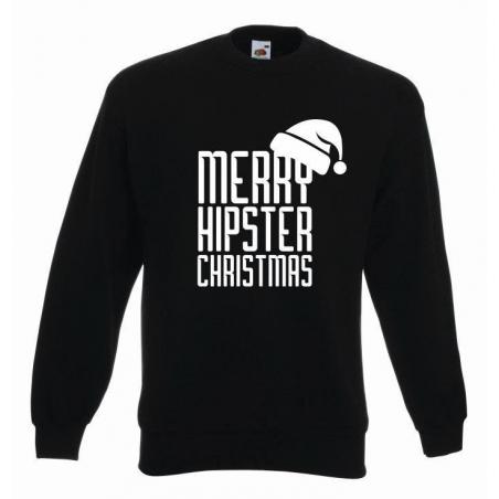 świąteczna bluza merry hipster czarna