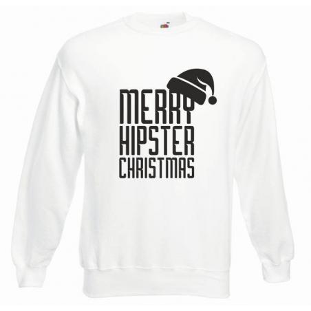 biała bluza świąteczna merry hipster
