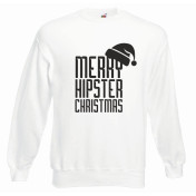 biała bluza świąteczna merry hipster