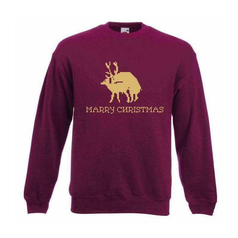 bluza MARRY X-MAS burgund-złoty