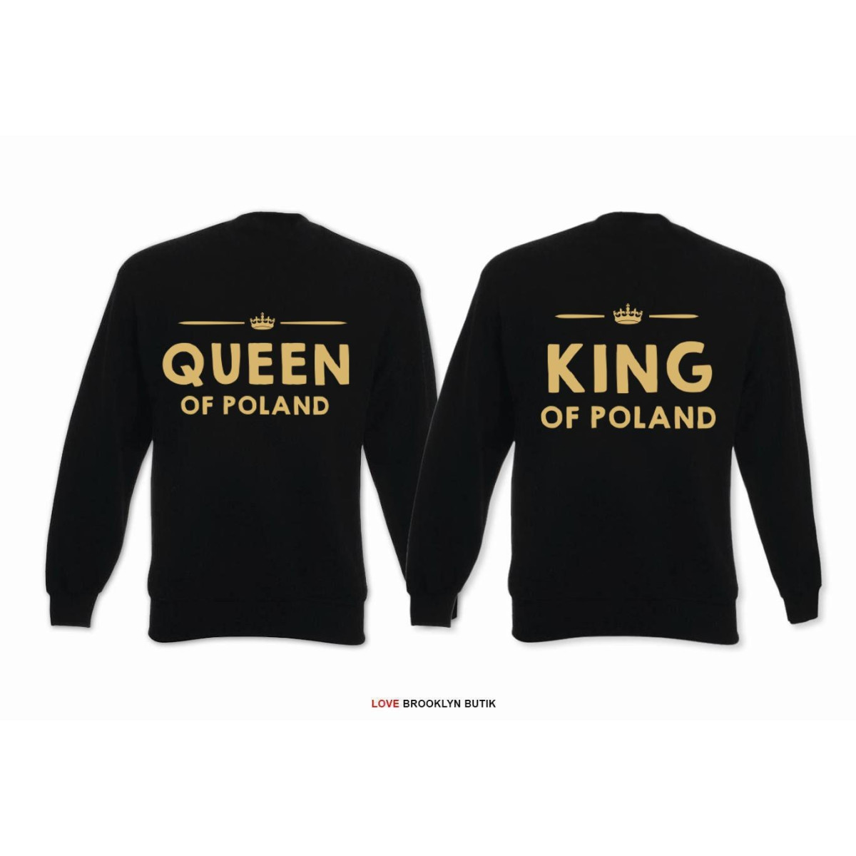Bluza z kapturem DLA PAR 2 SZT QUEEN 01 & KING 01 GOLD