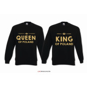 Bluza z kapturem DLA PAR 2 SZT QUEEN 01 & KING 01 GOLD