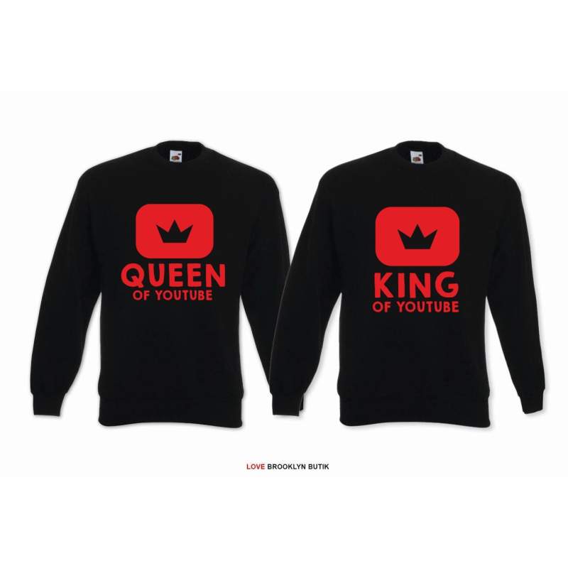 Bluza z kapturem DLA PAR 2 SZT QUEEN 01 & KING 01 GOLD