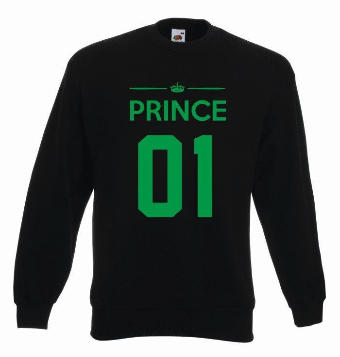 bluza oversize PRINCE 01 M czarno-zielony
