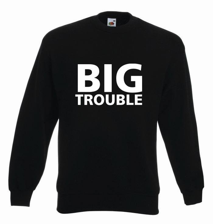 bluza oversize BIG TROUBLE M czarno-biały
